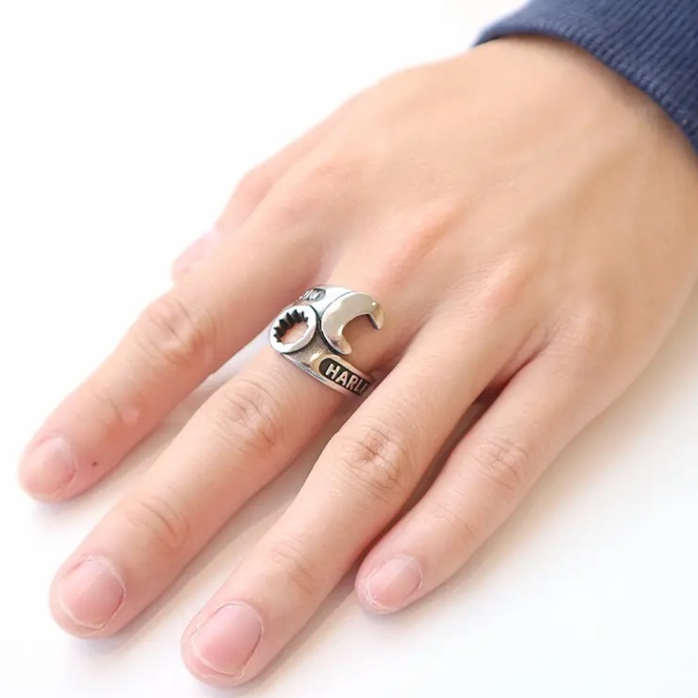 🏍️Harley-Davidson Highly Polished Stainless Steel Combination Wrench Ring! - Picture 3 of 11